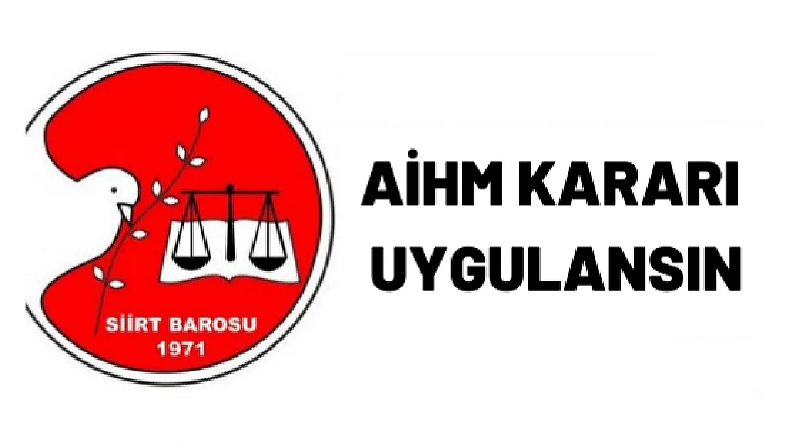 Siirt Barosundan Selahattin Demirtaş Talebi