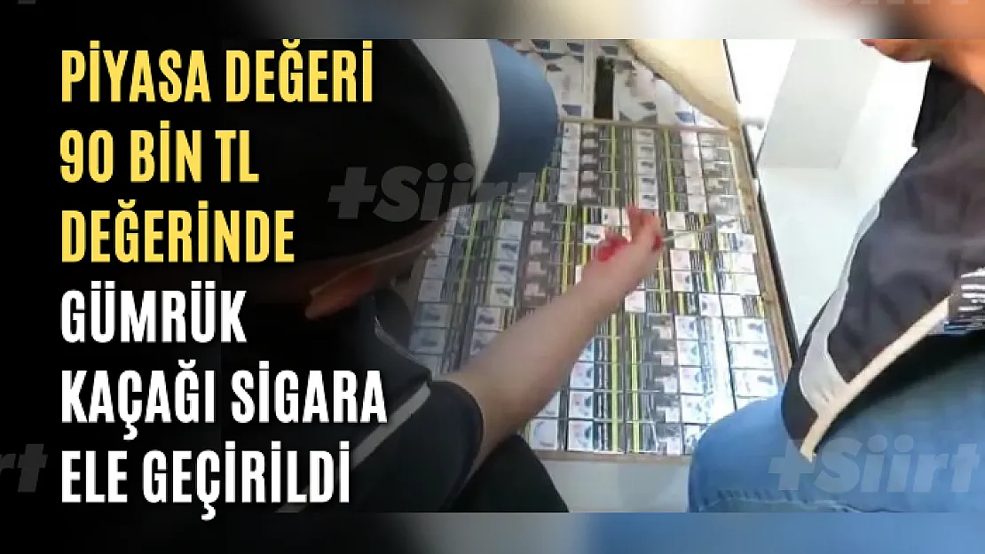 Piyasa Değeri 90 Bin TL Değerinde Gümrük Kaçağı Sigara Ele Geçirildi