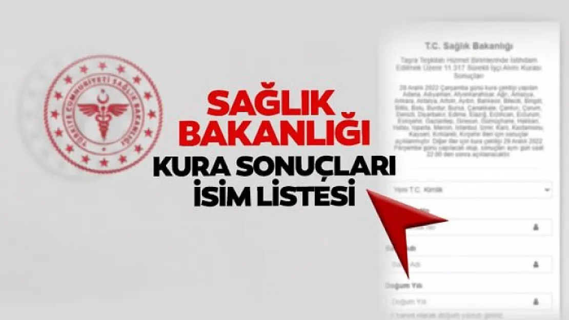 Sağlık Bakanlığı'nın Siirt için daimi işçi kuraları çekiliyor! Sonuçların açıklanacağı saat belli oldu!