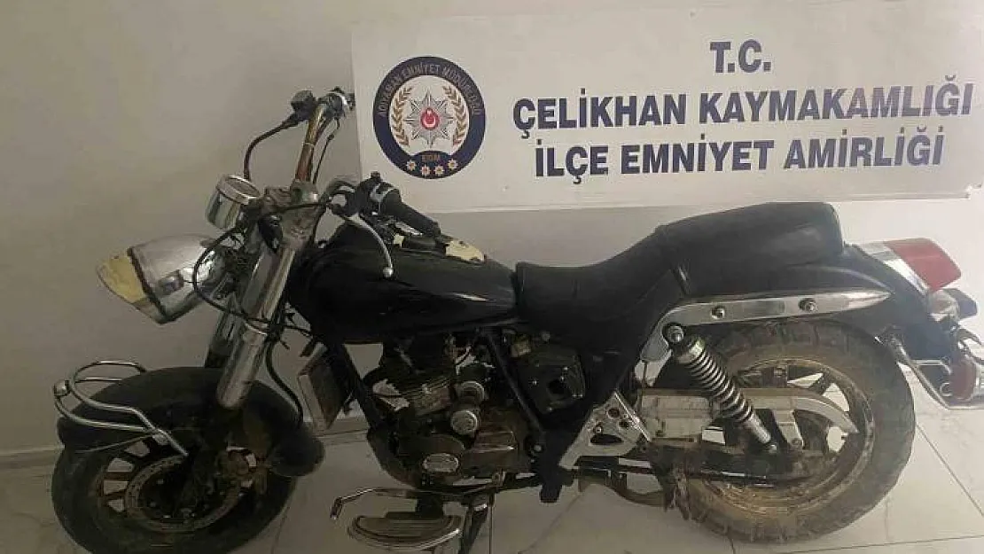 Şanlıurfa'dan çalınan motosiklet Çelikhan'da bulundu