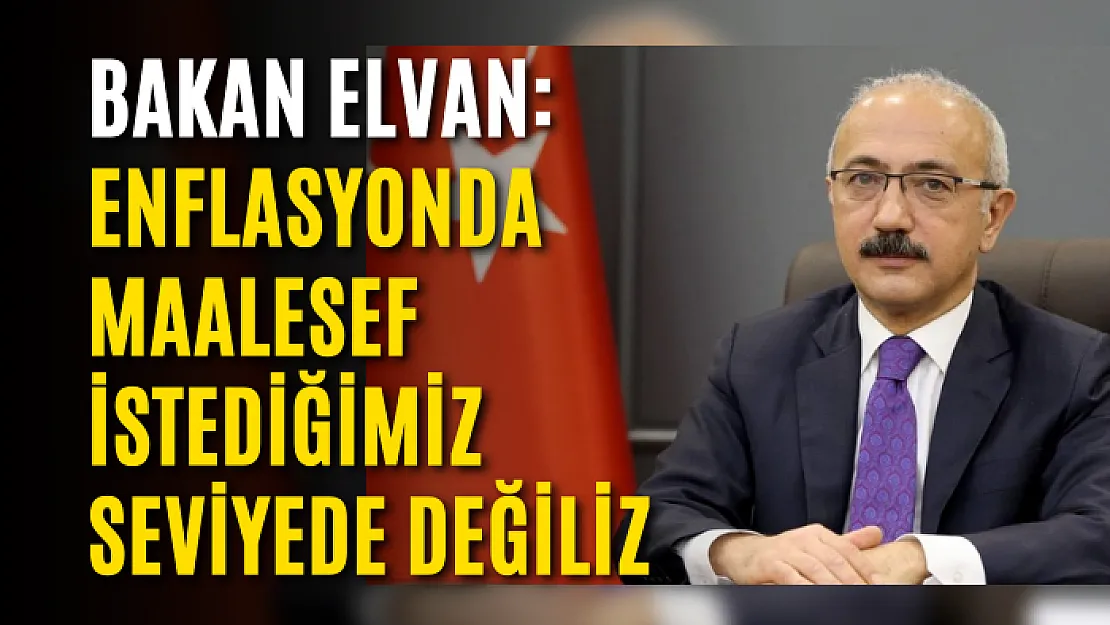 Bakan Elvan: Enflasyonda maalesef istediğimiz seviyede değiliz