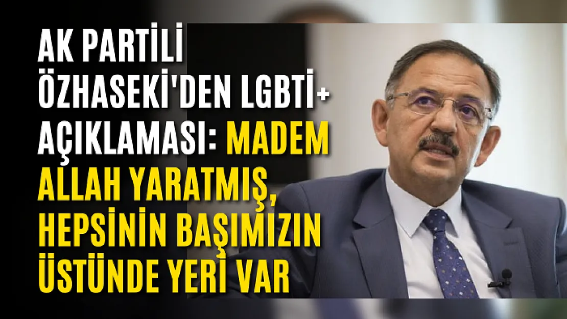 Ak Partili Özhaseki'den LGBTİ+ açıklaması: Madem Allah yaratmış, hepsinin başımızın üstünde yeri var