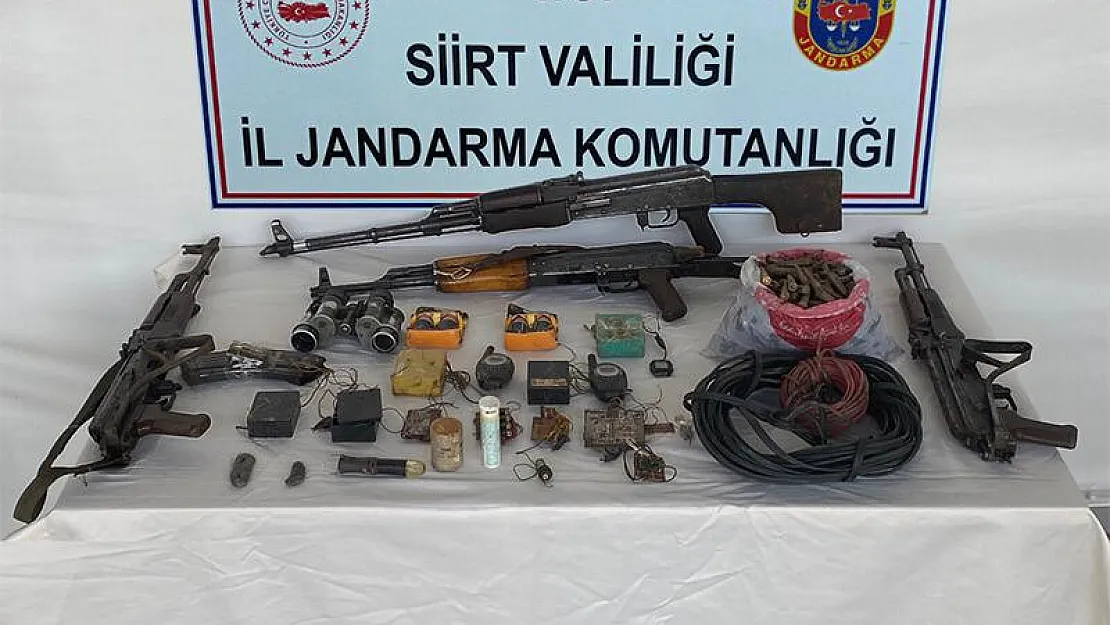 Siirt'te PKK'ya Ait Silah ve Mühimmat Ele Geçirildi