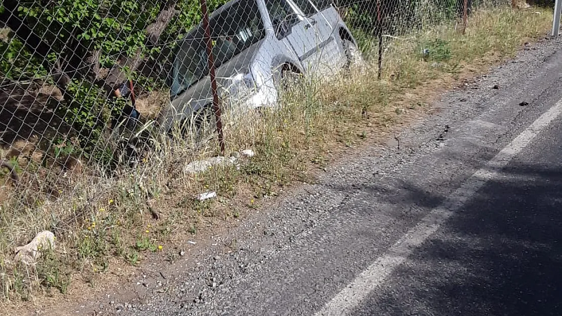 Siirt'te Kontrolden Çıkan Araç Ağaca Çarparak Durdu