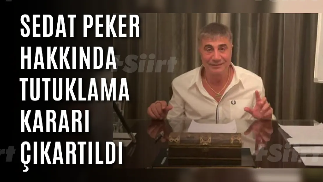 Sedat Peker hakkında tutuklama kararı çıkartıldı