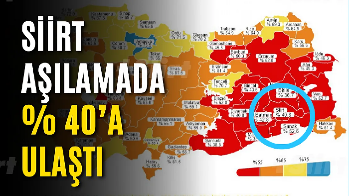 Siirt Aşılamada % 40'a Ulaştı