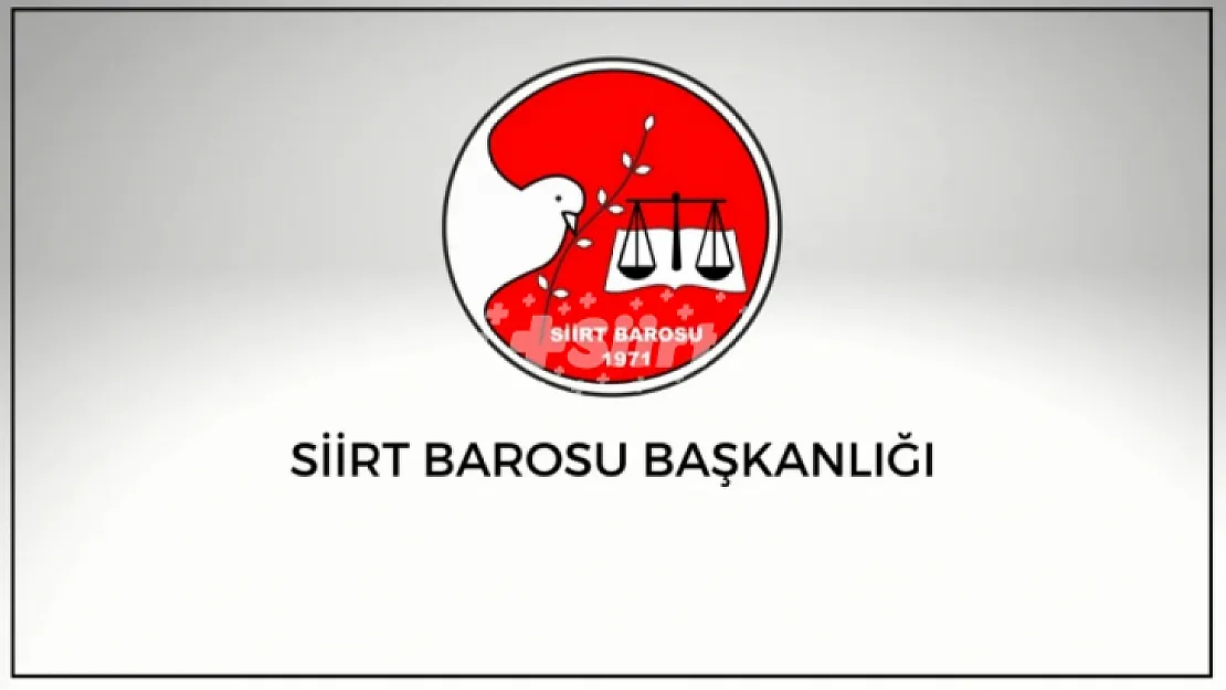 Siirt Barosu: Gazze'de İşlenen İnsanlık Suçunu Şiddetle Kınıyoruz