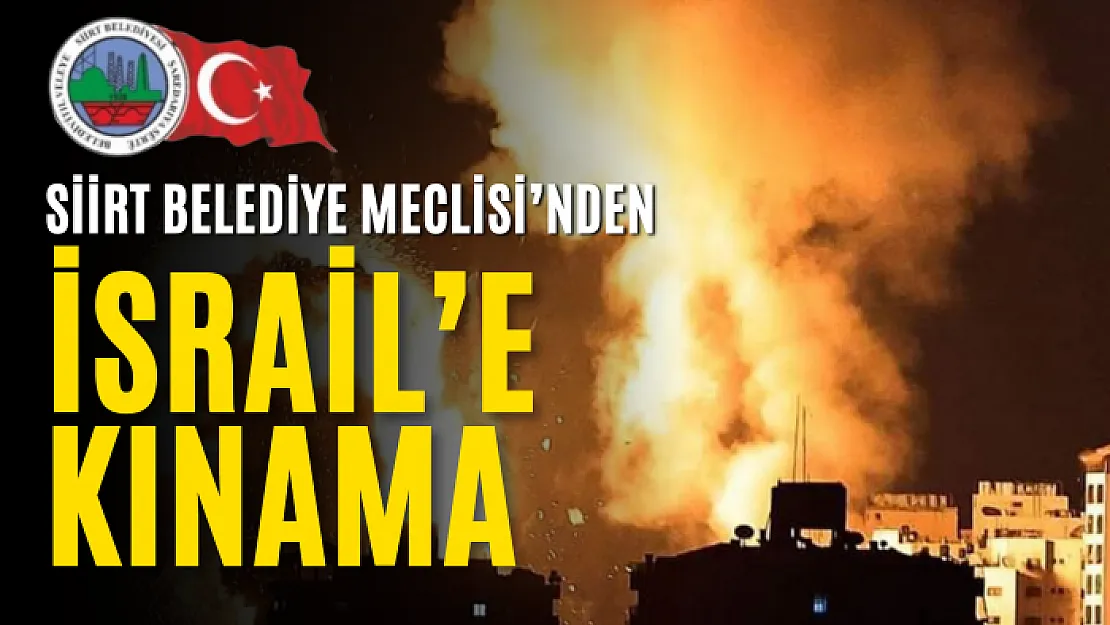 SİİRT BELEDİYE MECLİSİ'NDEN İSRAİL'E KINAMA