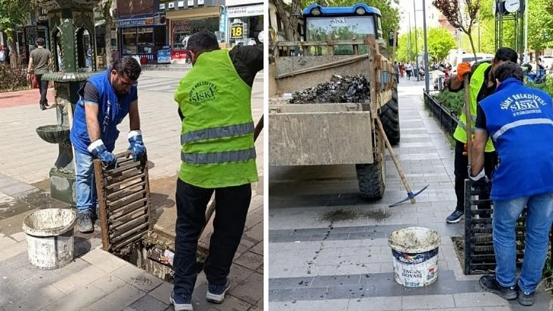 Siirt Belediyesi, Atıkların Tıkadığı Mazgal ve Rögarları Temizleyerek Olumsuzlukları Engelliyor