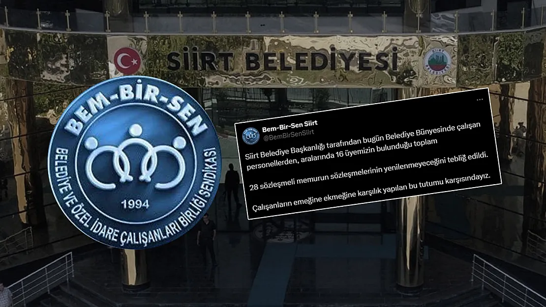 Siirt Belediyesinde İşten Çıkarılan Personel İçin Bir Tepki de  Bem-Bir-Sen Siirt Şubesinden Geldi!