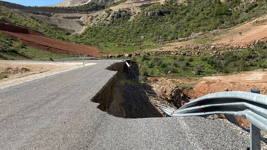 Siirt'e onlarca köy yoluna ulaşım sağlayan yol çöktü!