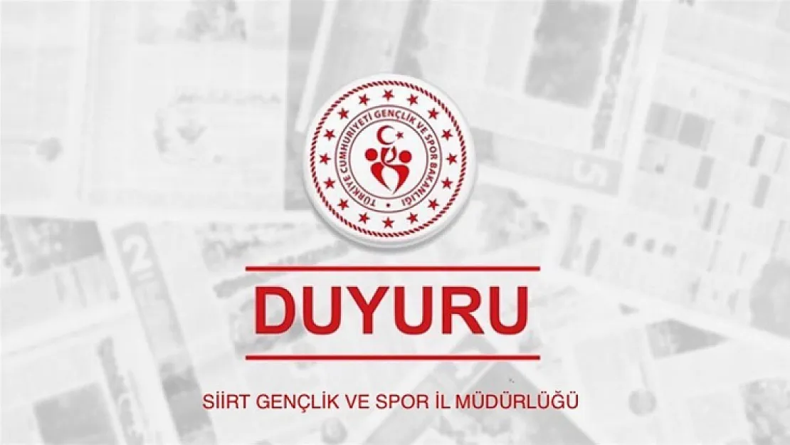 Siirt Gençlik ve Spor İl Müdürlüğü Temsilci Genç Arıyor