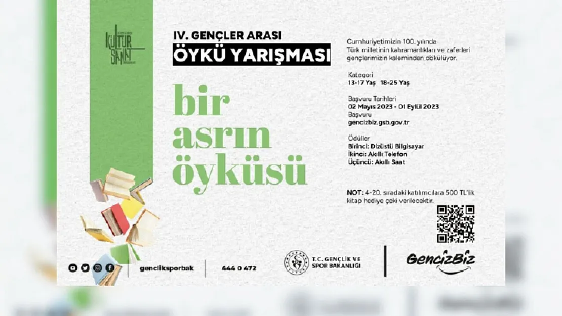 Siirt GSB il Müdürlüğü: '4. Gençler Arası Öykü Yarışması Başlıyor!'