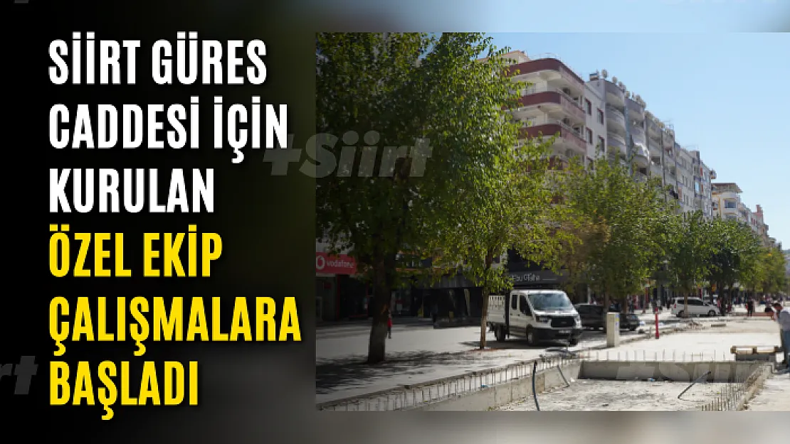 Siirt Güres Caddesi İçin Kurulan Özel Ekip Çalışmalara Başladı