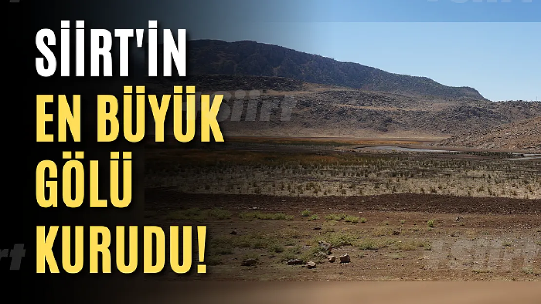 Siirt'in En Büyük Gölü Kurudu!