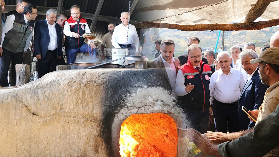 Siirt'in Şirvan İlçesinde Doğal Yöntemlerle İskambo Pekmezi Üretimi Başladı