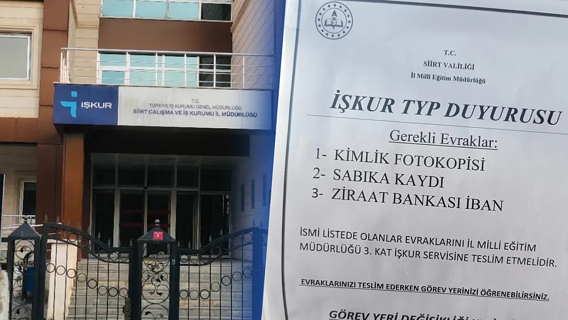 Siirt İŞKUR 133 Kişilik TYP Kura Sonuçları Açıklandı! Siirt Milli Eğitim Müdürlüğü TYP Sonuçları İsim Listesi