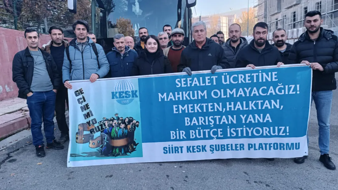 Siirt KESK Üyeleri Talepleri için Diyarbakır Meydanında