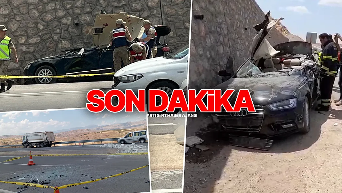 Siirt Kurtalan-Baykan Üçyolu'nda Korkunç Kaza: Kamyonla Çarpışan Lüks Otomobil Parçalandı, 2'si Ağır 5 Kişi Yaralandı