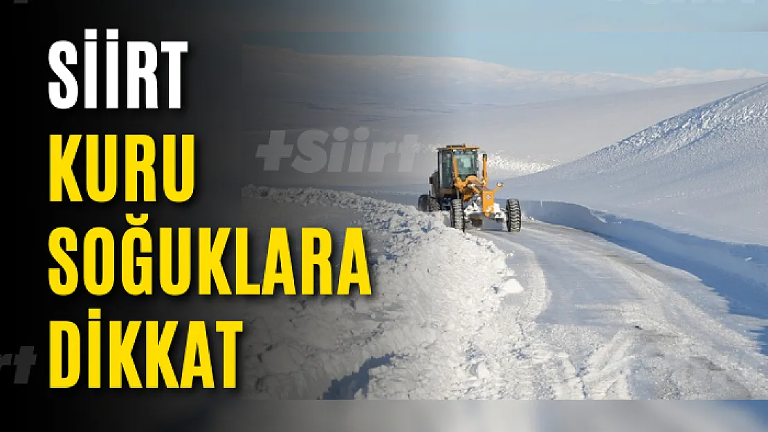 Siirt kuru soğuklara dikkat