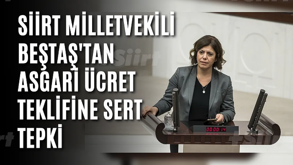 Siirt Milletvekili Beştaş'tan Asgari Ücret Teklifine Sert Tepki