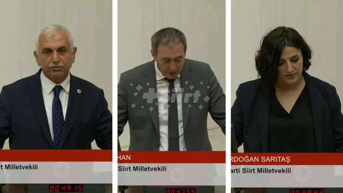 Siirt Milletvekilleri Mervan Gül, Tuncer Bakırhan ve Sabahat Erdoğan Sarıtaş Mecliste Yemin Etti