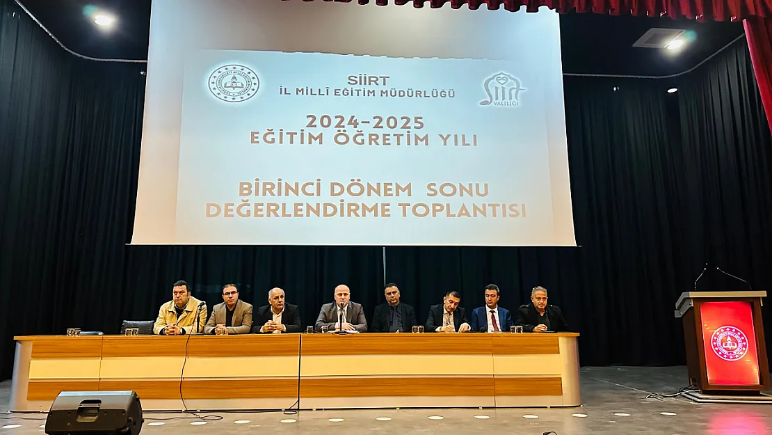 Siirt Milli Eğitim Müdürlüğü, 2024-2025 Eğitim Öğretim Yılı Birinci Dönem Sonu Değerlendirme Toplantısı Gerçekleştirdi