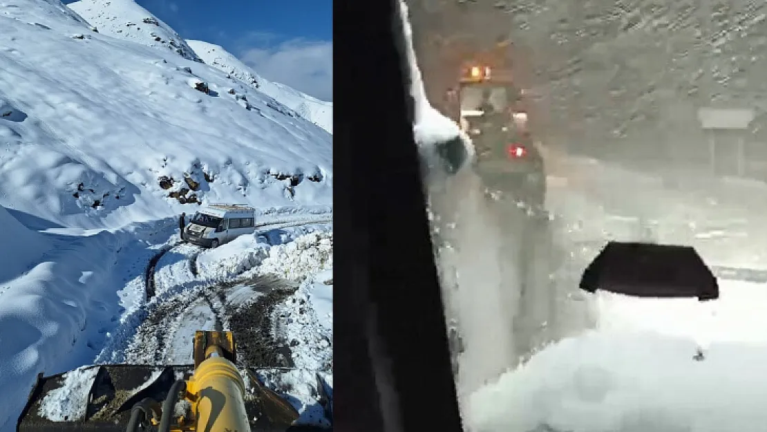 Siirt Şırnak Kara Yolu Araç ve Yaya Trafiğine Kapatıldı! Ekiplerin Yol Açma Çalışmaları Geceden Beri Devam Ediyor