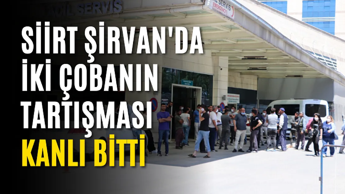 Siirt Şirvan'da İki Çobanın Tartışması Kanlı Bitti