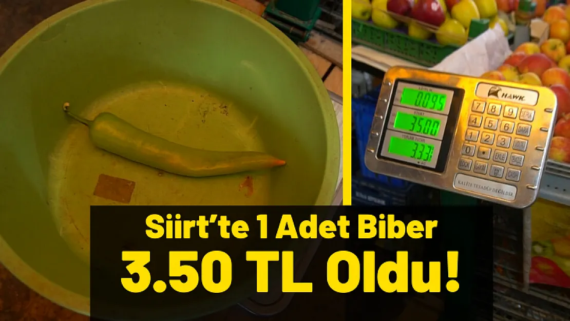 Siirt'te 1 Adet Biber 3.50 TL Oldu!