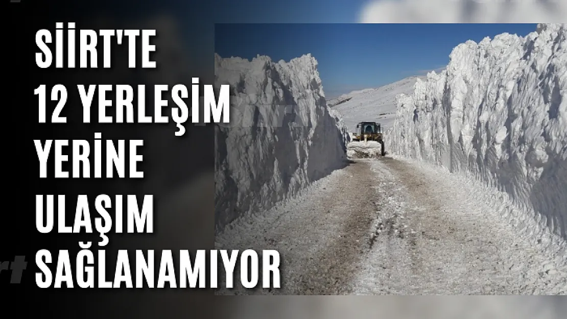 Siirt'te 12 yerleşim yerine ulaşım sağlanamıyor