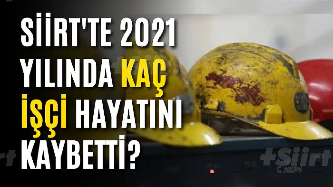 Siirt'te 2021 yılında kaç işçi hayatını kaybetti?