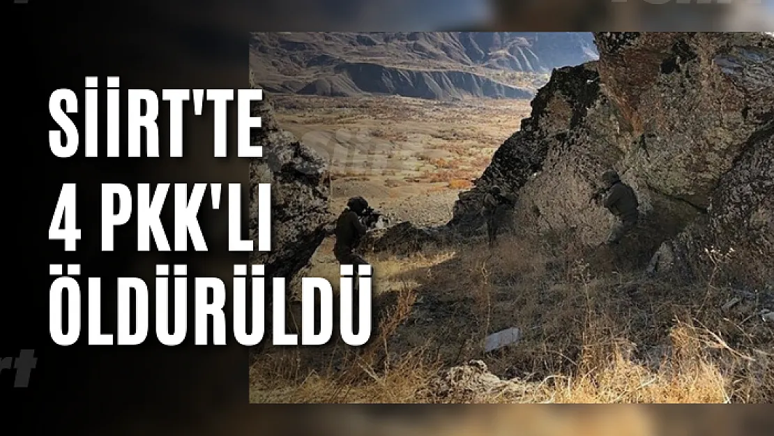 Siirt'te 4 PKK'lı Öldürüldü