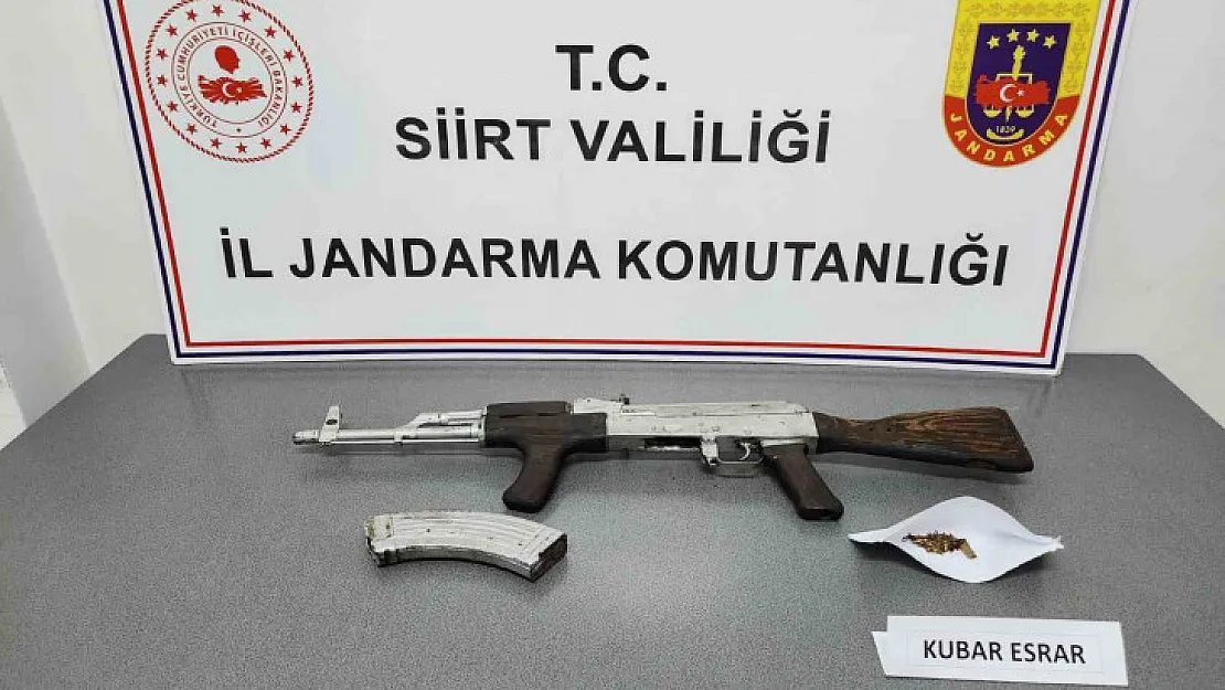 Siirt'te bir iş yerinde silah ve uyuşturucu ele geçirildi: 2 gözaltı