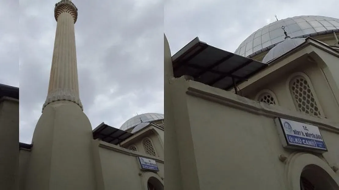 Siirt'te Deprem Sırasında Cami Minaresinden Taş Düştü! Vatandaşlar Ölümden Döndü