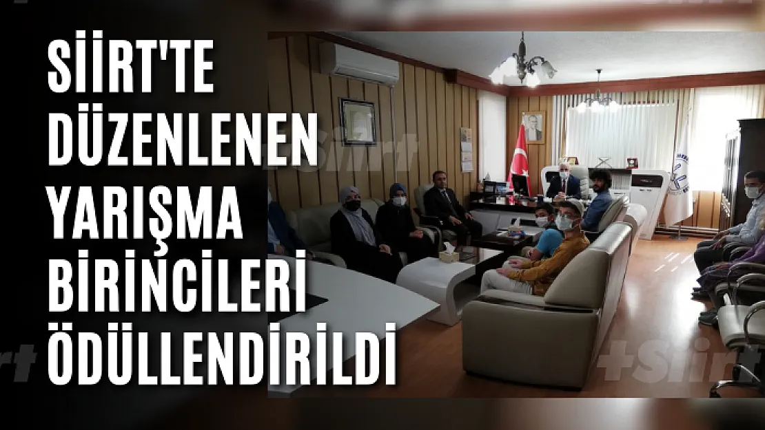 Siirt'te Düzenlenen Yarışma Birincileri Ödüllendirildi