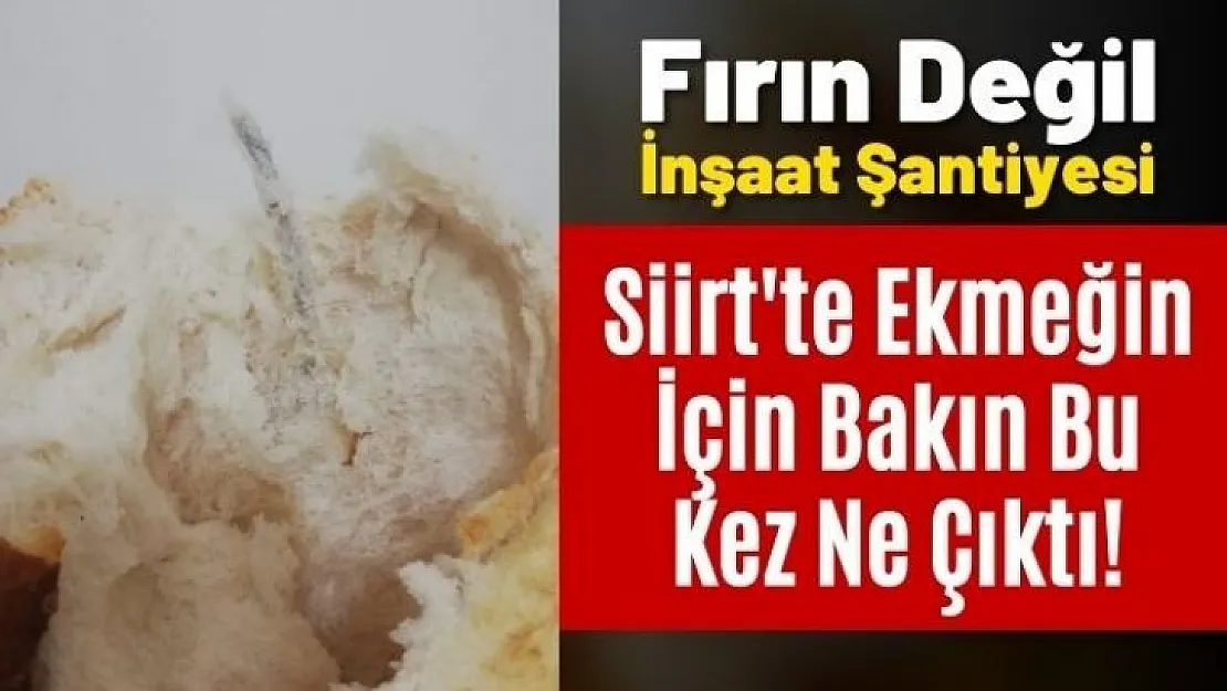 Siirt'te Ekmeğin İçin Bakın Bu Kez Ne Çıktı!