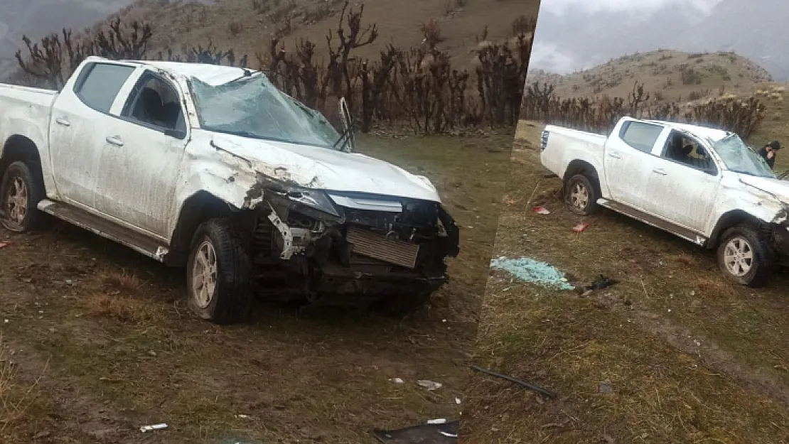 Siirt'te Enerji Şirketi Çalışanlarını Taşıyan Pikap Takla Attı: 3 Personel Yaralandı