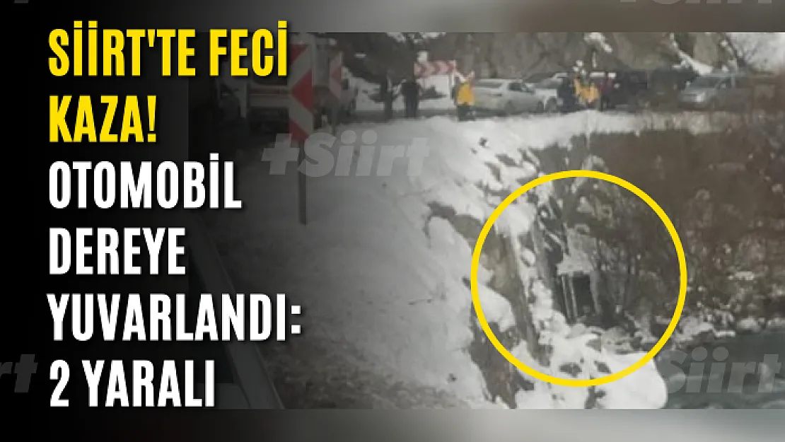 Siirt'te Feci Kaza! Otomobil Dereye Yuvarlandı: 2 Yaralı