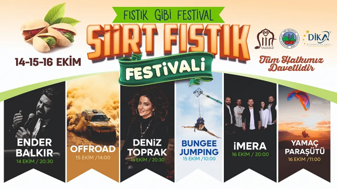 Siirt'te Fıstık Gibi Festival Başlıyor!'