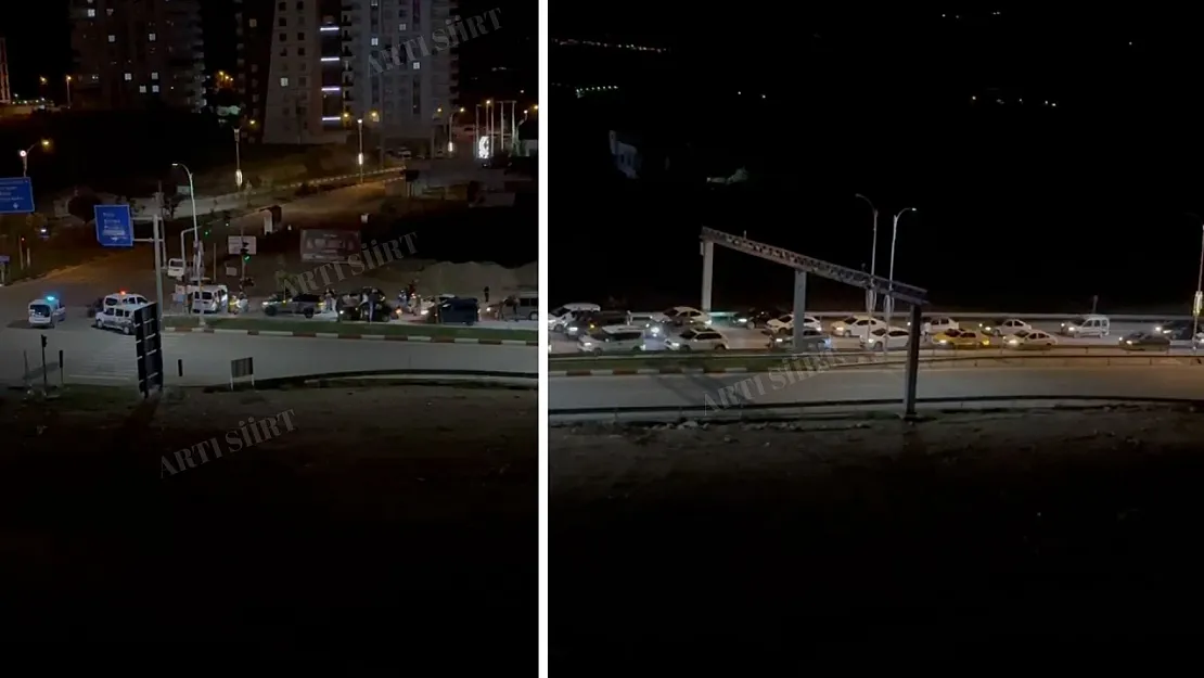 Siirt'te Gürültü Yapan Düğün Konvoyuna Polis Müdahalesi