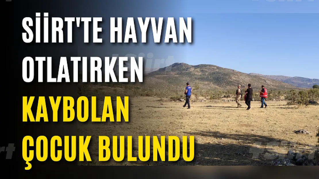 Siirt'te hayvan otlatırken kaybolan çocuk bulundu