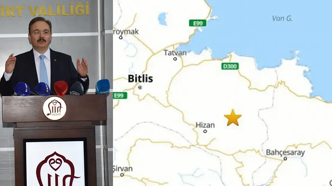 Siirt'te Hissedilen Depremle İlgili Siirt Valisi Kızılkaya'dan Açıklama Geldi!