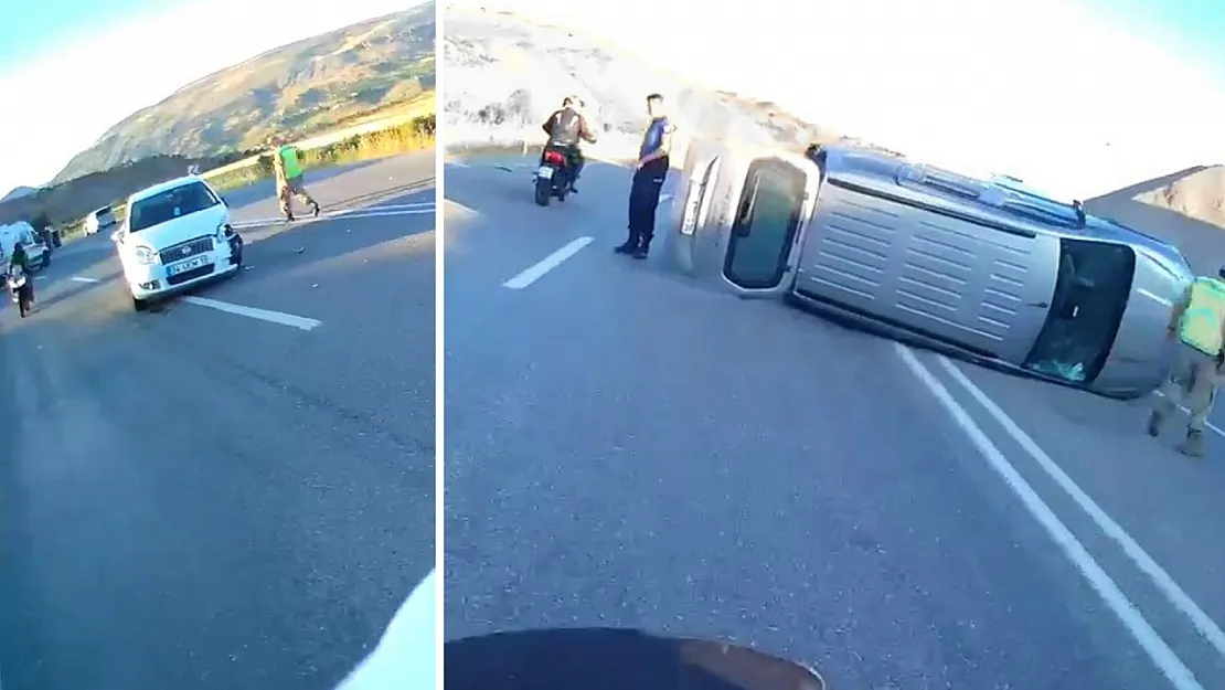Siirt'te İki Araç Çarpıştı: Bir Araç Yan Yattı