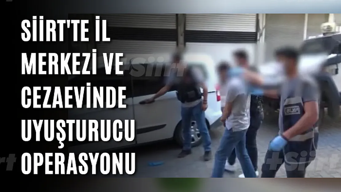 Siirt'te İl Merkezi ve Cezaevinde Uyuşturucu Operasyonu