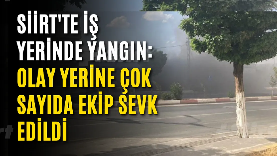 Siirt'te İş Yerinde Yangın: Olay Yerine Çok Sayıda Ekip Sevk Edildi