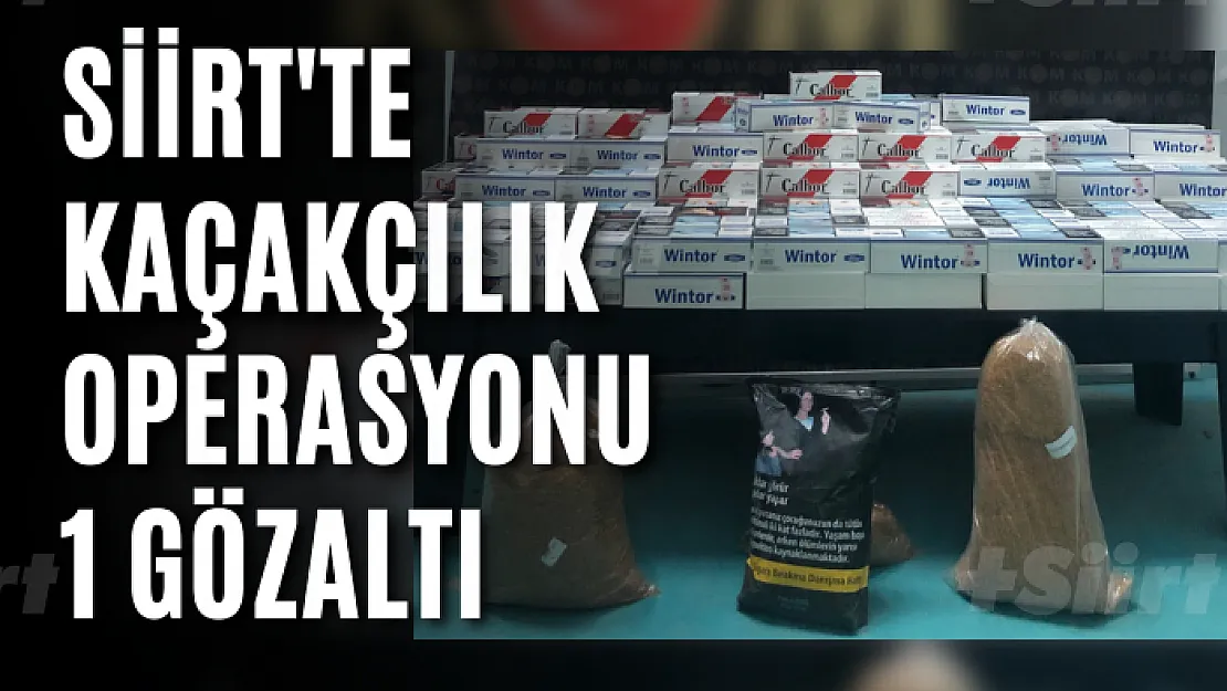 Siirt'te kaçakçılık operasyonu: 1 gözaltı