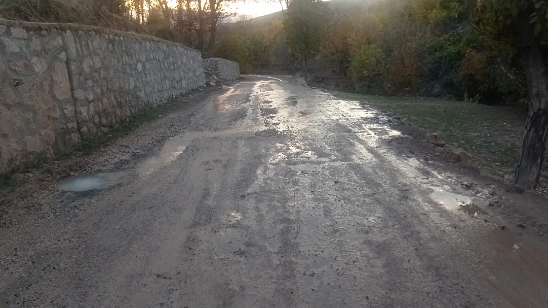 Siirt'te Köy Yolu Sürücülere Zor Anlar Yaşatıyor!