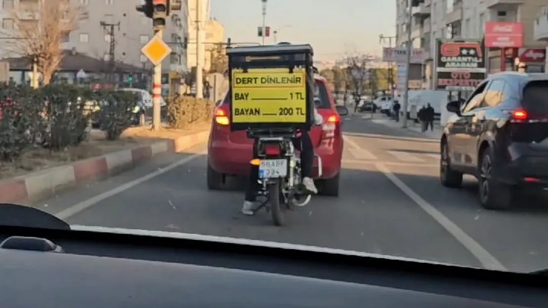 Siirt'te Motokuryeden Dikkat Çeken Yazı: Dert Dinlenir