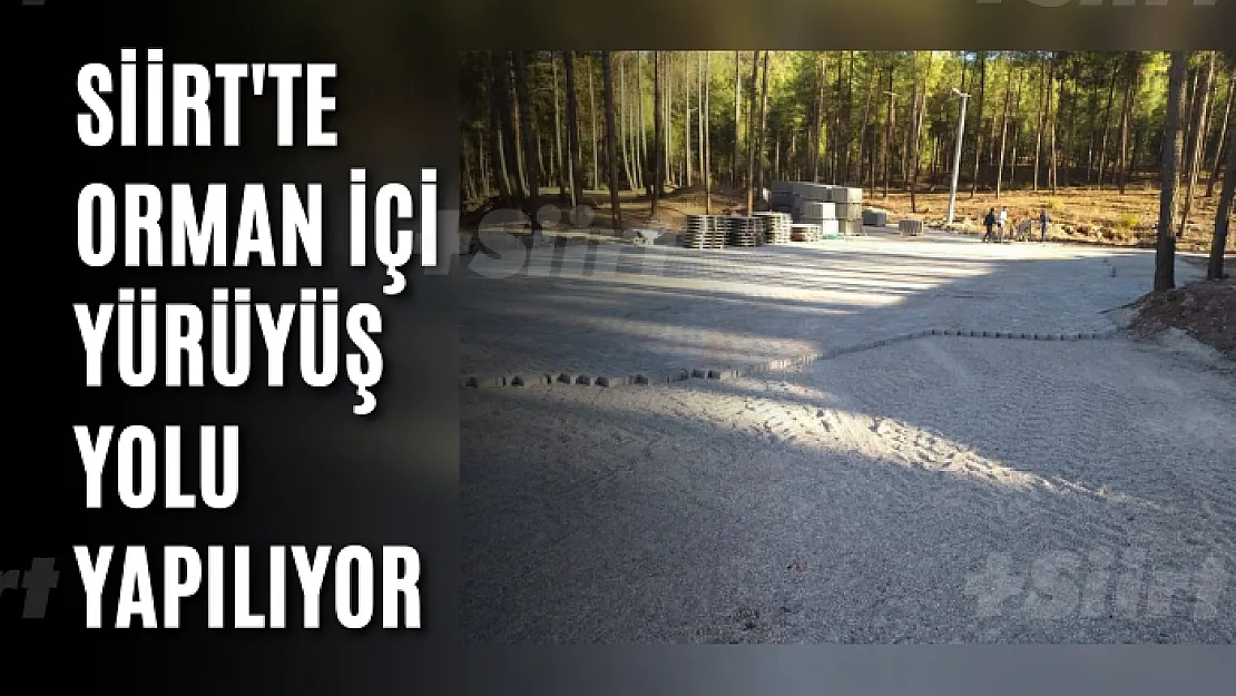 Siirt'te Orman İçi Yürüyüş Yolu Yapılıyor